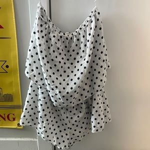 Strapless Polka Dot Romper